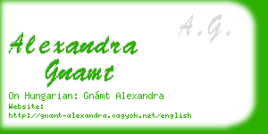 alexandra gnamt business card