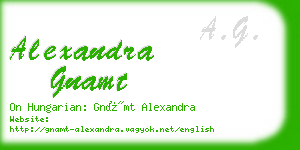 alexandra gnamt business card